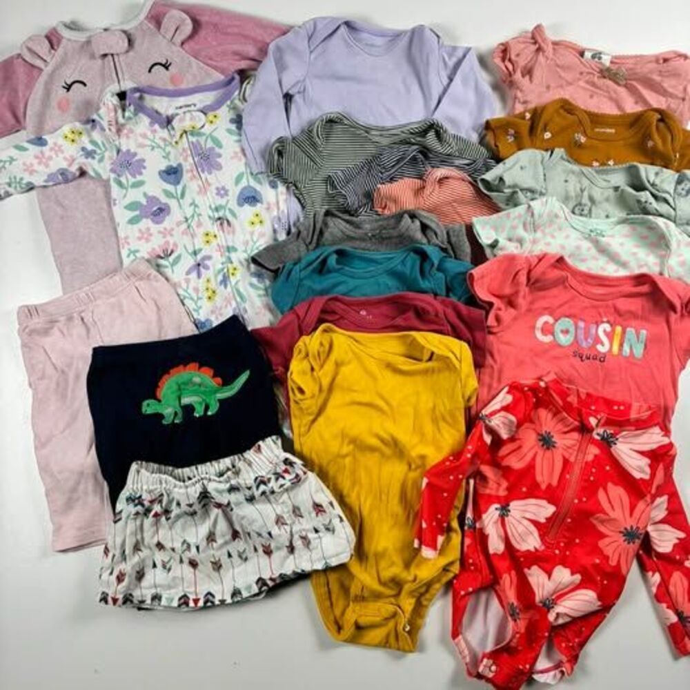 19 Item Carter's Baby Girl Clothes Lot 3-6 Months
